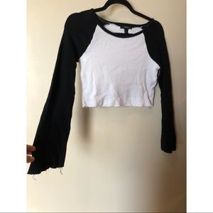 F21 SM THERMAL CROP BELL SLEEVE BASEBALL